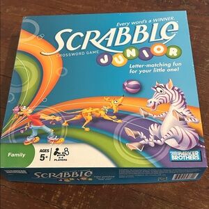 Scrabble Junior Board Game by Parker Brothers - Blue Box